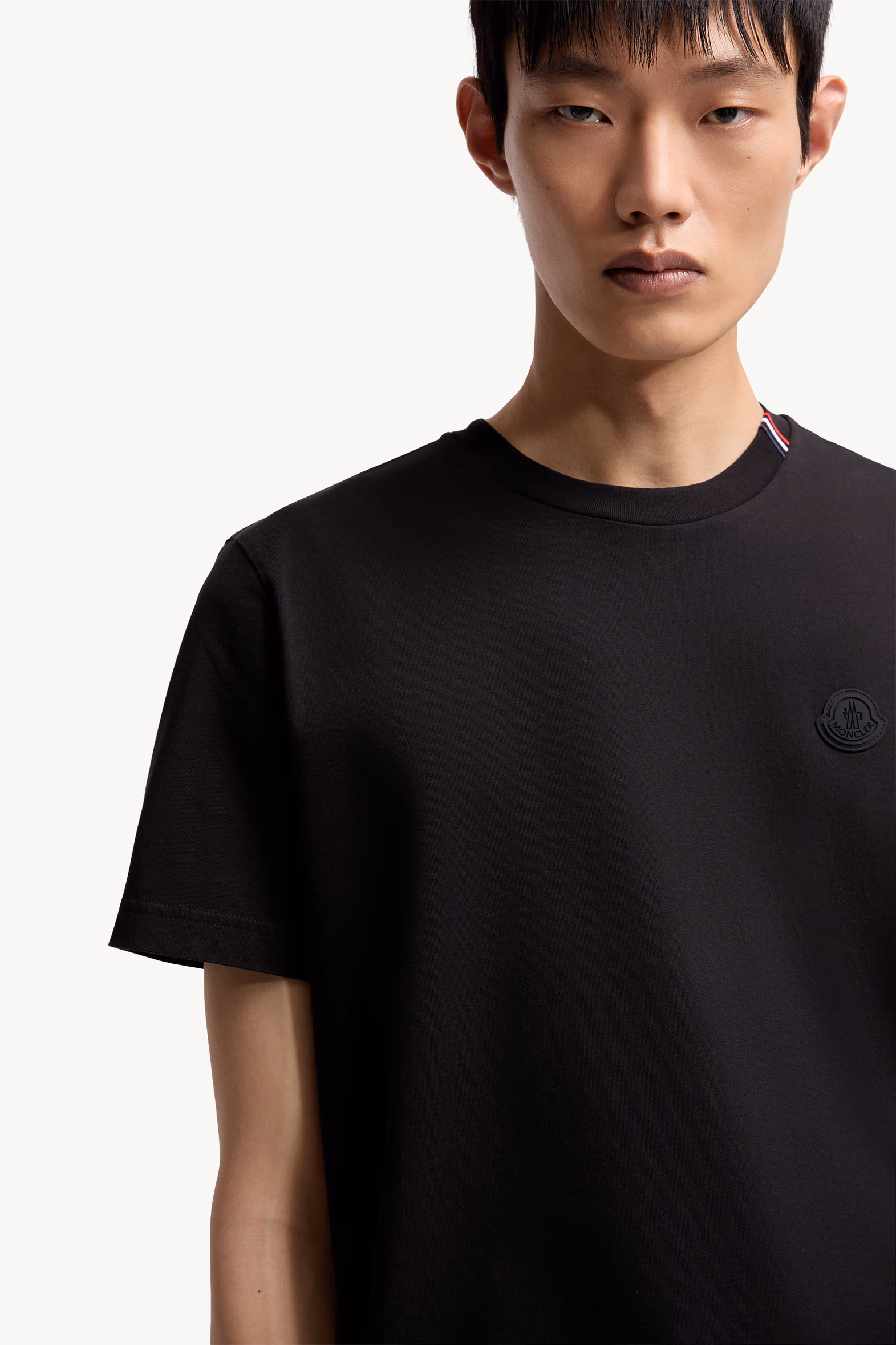 Cotton T-Shirt Men Black Moncler 6